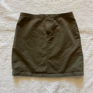 J.Crew, Khaki green mini skirt, size 8